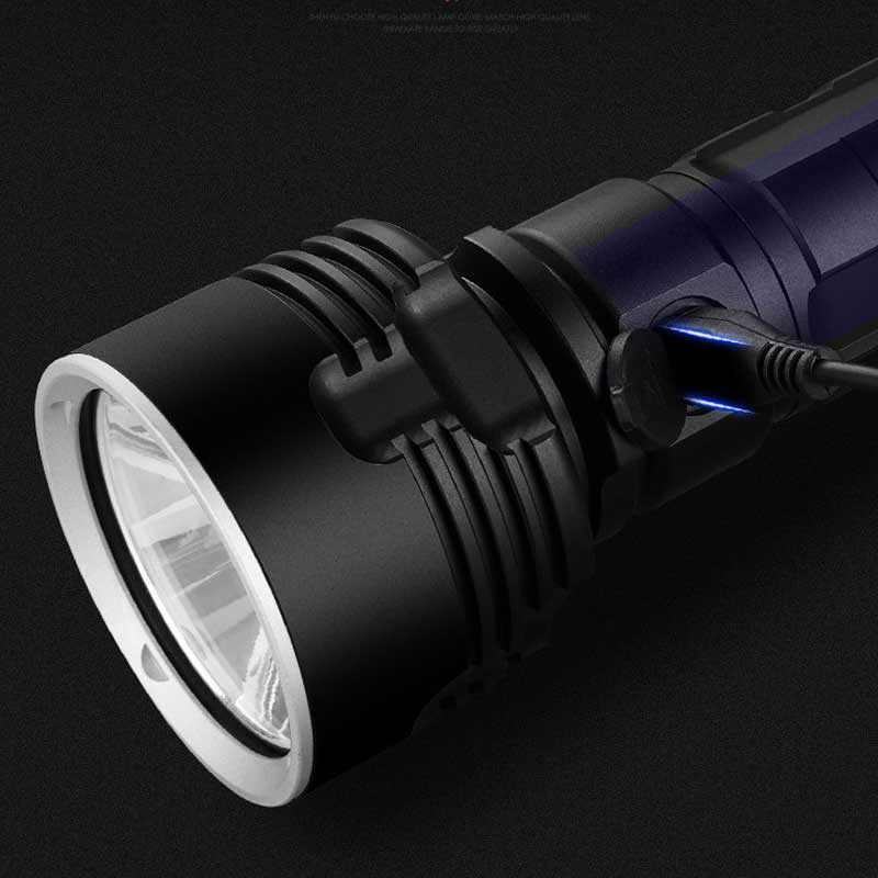 Bright Rechargeable LED Torch with 9 Settings