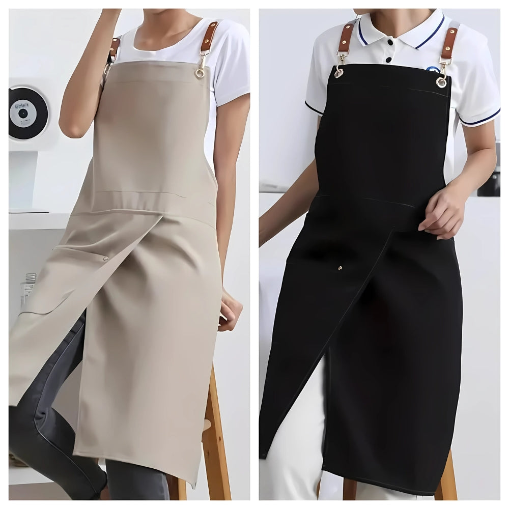 Lunara Chef Apron - Water-Resistant Canvas, Adjustable Straps and Pockets