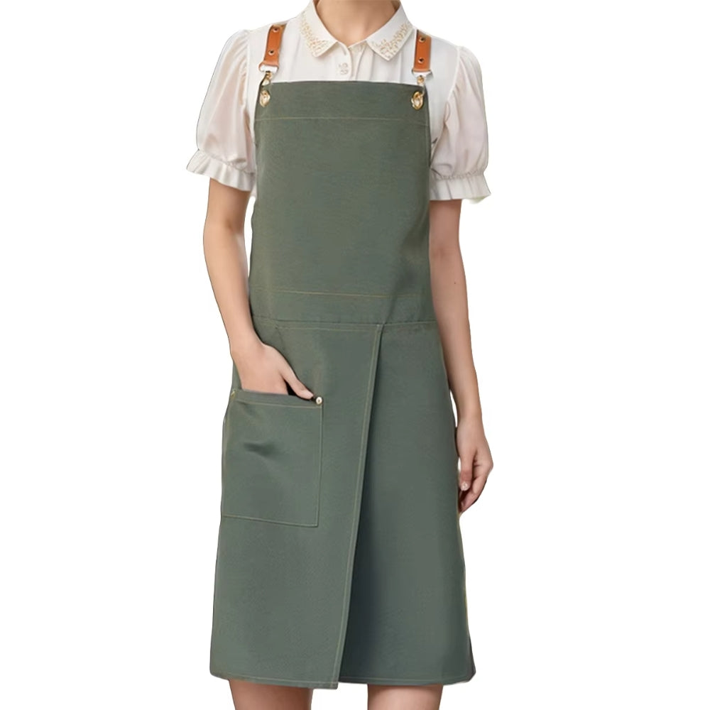 Lunara Chef Apron - Water-Resistant Canvas, Adjustable Straps and Pockets
