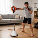 Boxing Reflex Trainer Height-Adjustable Suction Base Includes Gloves