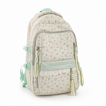 Machine-Washable Floral Print School Backpack
