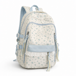 Machine-Washable Floral Print School Backpack