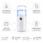 Mini Facial Mist Sprayer Nano Mist USB Rechargeable