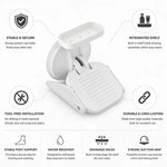 Shower Footrest Suction Cup Mount Integrated Shelf