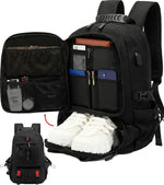 Travel Backpack Expandable 60L Padded Laptop & Built-In USB