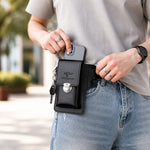 Waist Bag Faux Leather Adjustable Strap 2-Piece Set