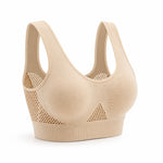 Wireless Bra Breathable Honeycomb Seamless Removable Cups