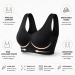 Wireless Bra Seamless Breathable Wide Straps