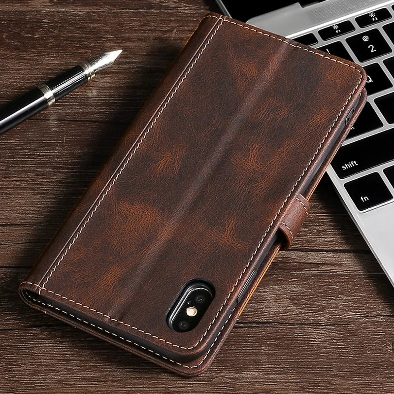 Slim Leather Phone Wallet Case for iPhone