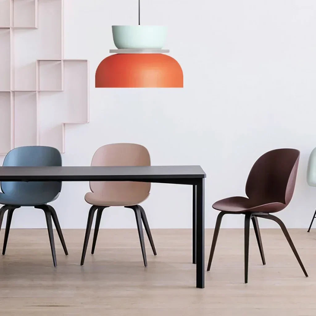 Dual-Layer Overhead Fixture 11.4 in Aluminum Acrylic Nordic Style Kitchen Dining Living Bedroom Suspended Drop Light for Small Spaces Contem