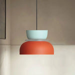 Dual-Layer Overhead Fixture 11.4 in Aluminum Acrylic Nordic Style Kitchen Dining Living Bedroom Suspended Drop Light for Small Spaces Contem