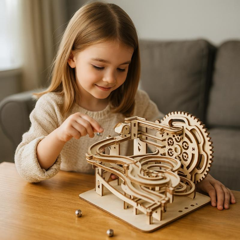 Natural Wooden Marble Run Kit