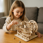Natural Wooden Marble Run Kit