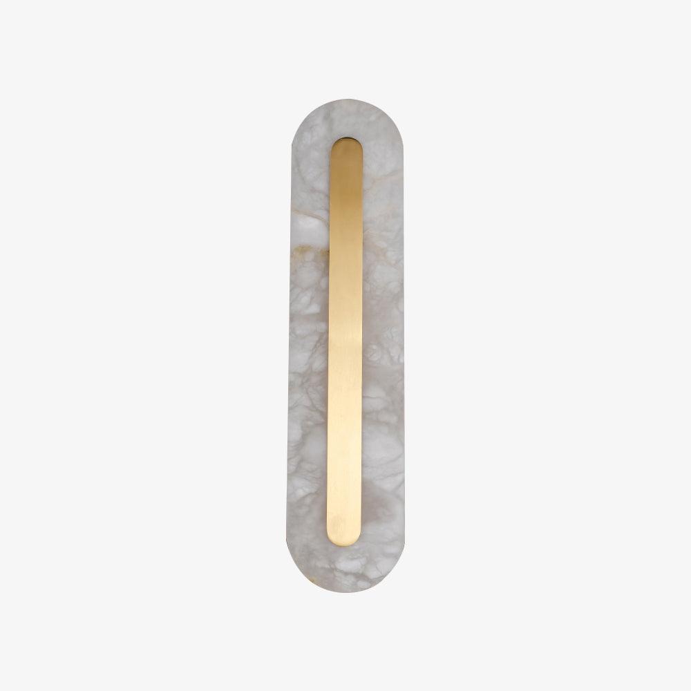 Alabaster Wall Sconce with Brass Accents – Modern LED Fixture for Living Room, Hallway & Bedroom
