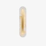 Alabaster Wall Sconce with Brass Accents – Modern LED Fixture for Living Room, Hallway & Bedroom