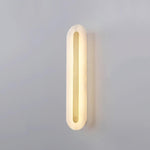 Alabaster Wall Sconce with Brass Accents – Modern LED Fixture for Living Room, Hallway & Bedroom