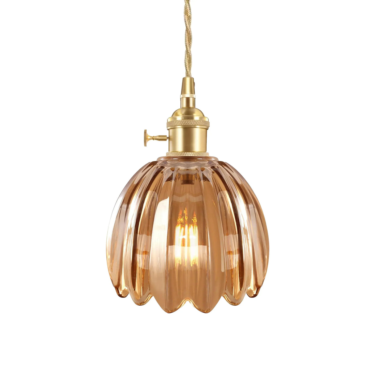 Hanging Glass Ceiling Fixture Floral Petal Shade 10 Inch E27 Socket Modern Kitchen Dining Room Overhead Lighting for Islands Counters Nooks