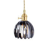 Hanging Glass Ceiling Fixture Floral Petal Shade 10 Inch E27 Socket Modern Kitchen Dining Room Overhead Lighting for Islands Counters Nooks