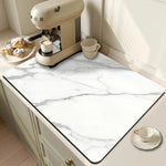 Maven Dish Drying Mat - Absorbent Diatom Mud, Non-Slip, Modern Marble Design
