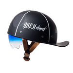 Motorcycle Helmets DOT Approved Cap Style, Lightweight Helmet with Anti UV Inner Visor, Baseball Cap Helmet with Visor
