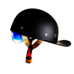 Motorcycle Helmets DOT Approved Cap Style, Lightweight Helmet with Anti UV Inner Visor, Baseball Cap Helmet with Visor