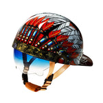 Motorcycle Helmets DOT Approved Cap Style, Lightweight Helmet with Anti UV Inner Visor, Baseball Cap Helmet with Visor