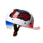 Motorcycle Helmets DOT Approved Cap Style, Lightweight Helmet with Anti UV Inner Visor, Baseball Cap Helmet with Visor