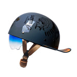 Motorcycle Helmets DOT Approved Cap Style, Lightweight Helmet with Anti UV Inner Visor, Baseball Cap Helmet with Visor
