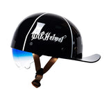 Motorcycle Helmets DOT Approved Cap Style, Lightweight Helmet with Anti UV Inner Visor, Baseball Cap Helmet with Visor
