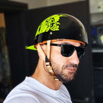 Motorcycle Helmets DOT Approved Cap Style, Lightweight Helmet with Anti UV Inner Visor, Baseball Cap Helmet with Visor