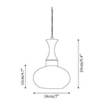 Hanging Light Fixture with Amber Glass Shade 7 Inch Diameter Adjustable Cord for Kitchen Islands Dining Tables Breakfast Bars Modern Farmhou