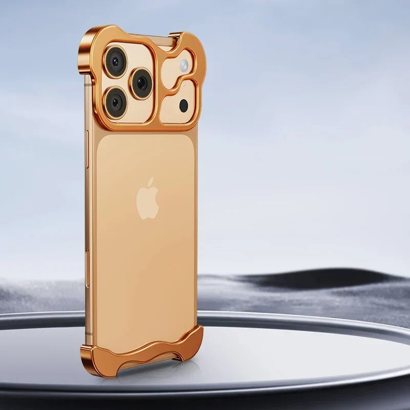Aluminum Edge-Guard iPhone Bumper – Frameless Camera & Corner Shield for 12-17 Series