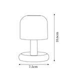 LED Nightstand Light 4 in Tall Acrylic Minimalist Desk Lamp Warm Glow USB Charging Port Bedside Reading Light Space-Saving Modern Decor