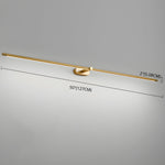 LED Bathroom Mirror Light 27 in Rechargeable Dimmable Wall Sconce Black Gold Wireless Touch Control Vanity Fixture for Powder Room