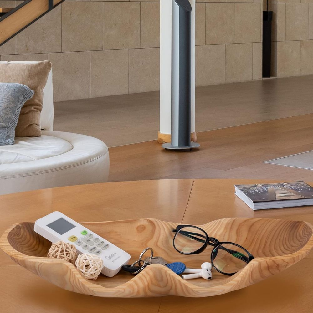 Mira Serving Fruit Tray - Rustic Wood, Natural Design