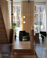 Sculptural Ceiling Light with Opaline Glass Diffusers Black & Brass Finish Multi-Arm Design for Dining Room Entryway Modern Overhead Fixture