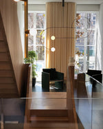 Sculptural Ceiling Light with Opaline Glass Diffusers Black & Brass Finish Multi-Arm Design for Dining Room Entryway Modern Overhead Fixture