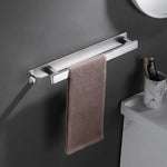 Modern Black Towel Rack with No-Drill Installation | Space-Saving Solution for Bathroom Organization