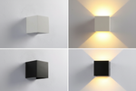 Modern Cube LED Wall Light with Motion Sensor & Rechargeable Battery | Smart Home Lighting Solution