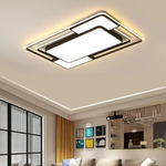 Modern Geometric LED Ceiling Light with Remote Control & Adjustable Brightness for Customizable Ambiance