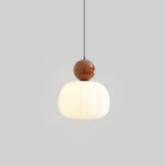 Sculptural Mini Pendant Light with Rounded Acrylic Shade for Dining Rooms, Bedrooms & Kitchen Nooks – 5.5-Inch White Globe Fixture, Adjustab