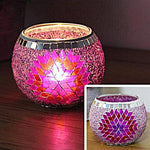 Colorful Glass Tea Light Holder for Home Decor