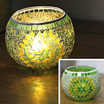 Colorful Glass Tea Light Holder for Home Decor