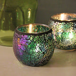 Colorful Glass Tea Light Holder for Home Decor