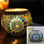 Colorful Glass Tea Light Holder for Home Decor