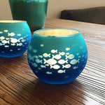 Colorful Glass Tea Light Holder for Home Decor