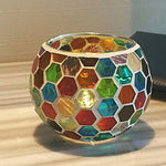 Colorful Glass Tea Light Holder for Home Decor