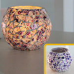Colorful Glass Tea Light Holder for Home Decor