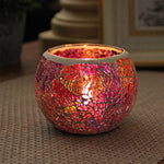 Colorful Glass Tea Light Holder for Home Decor