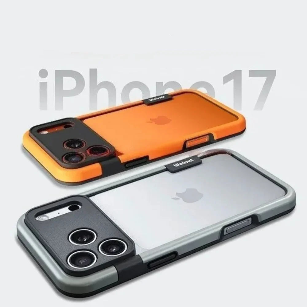 Dual-Tone Protective iPhone Case with Raised Camera Ring – Shock-Absorbing Silicone Frame for All iPhone 13 14 15 16 17 Series Air Pro Max